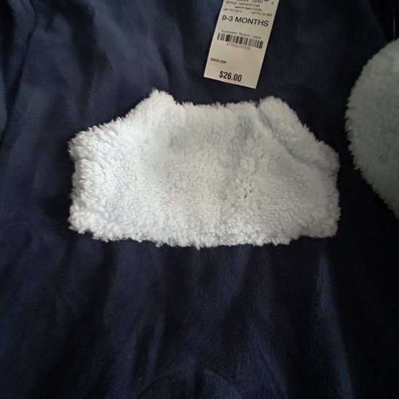 First Impressions Blue & White 2-pc unisex 3-6 Months Onesie - Picture 4 of 4